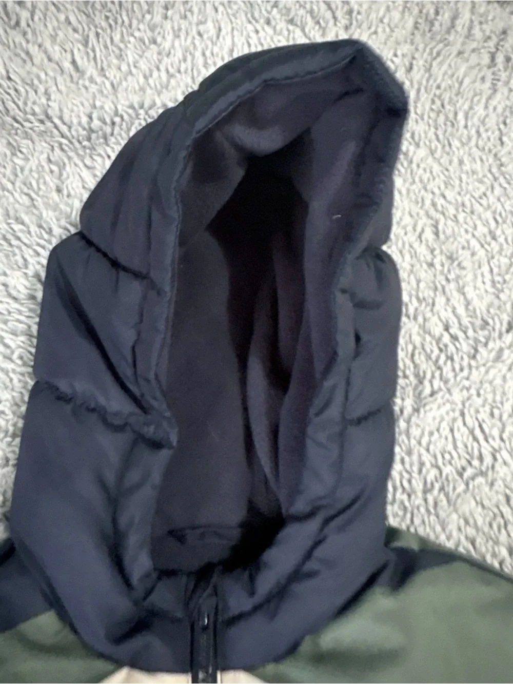 Old Navy Multicolor Striped Puffer Jacket with Hood
